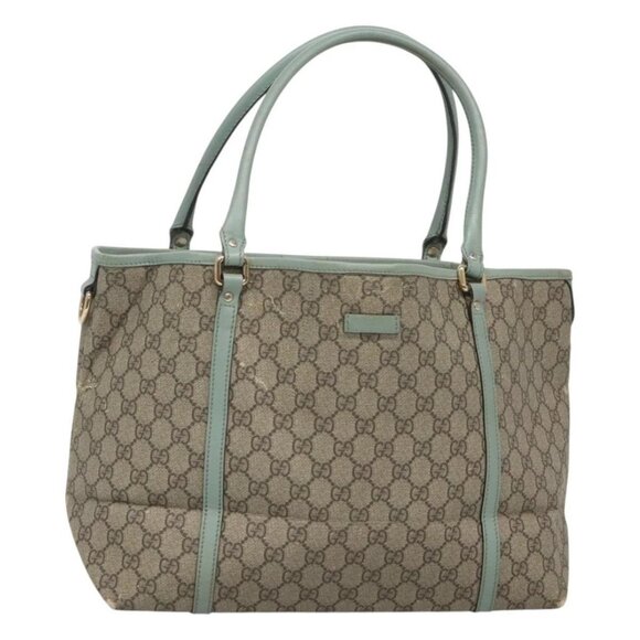 GUCCI GG Supreme Shoulder Bag PVC Beige Gold 197953 Auth BA2227 - Picture 1 of 16